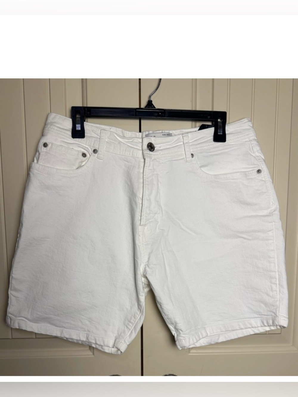 ZARA MAN Men’s White Denim Shorts Size 31 6.5” Inseam Summer